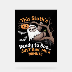 Sloth Halloween Sloths Cute Bat Vampire Essential Acrylic Sign