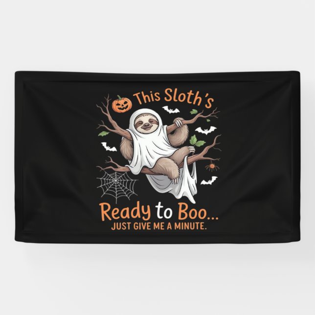 Sloth Halloween Sloths Cute Bat Vampire Essential  Banner (Horizontal)