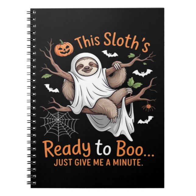 Sloth Halloween Sloths Cute Bat Vampire Essential  Notebook (Front)