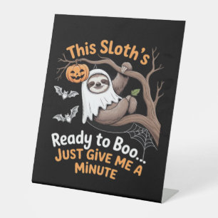 Sloth Halloween Sloths Cute Bat Vampire Essential Pedestal Sign