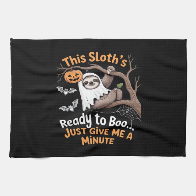 Sloth Halloween Sloths Cute Bat Vampire Essential  Tea Towel (Horizontal)