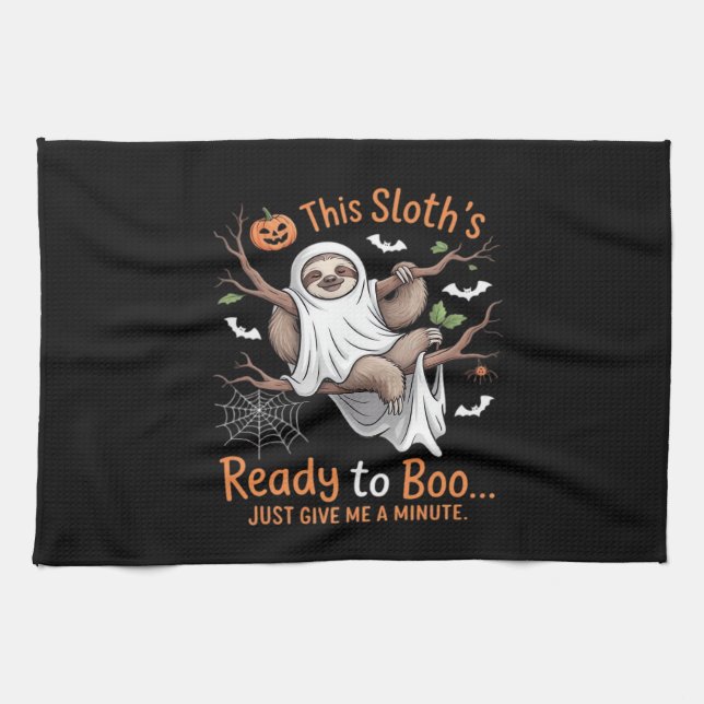 Sloth Halloween Sloths Cute Bat Vampire Essential  Tea Towel (Horizontal)