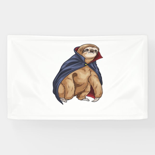 Sloth Halloween Vampire Classic T-Shirt Banner (Horizontal)