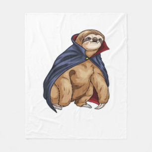 Sloth Halloween Vampire Classic T-Shirt Fleece Blanket