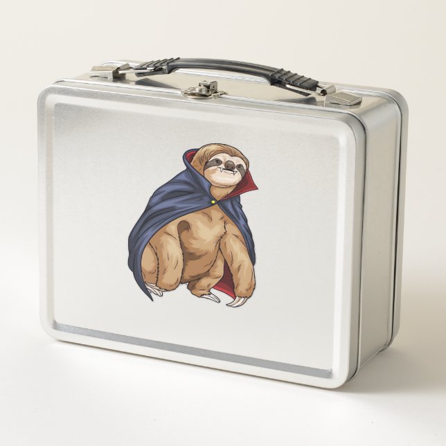 Sloth Halloween Vampire Classic T-Shirt Metal Lunch Box (Front)