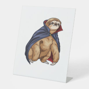 Sloth Halloween Vampire Classic T-Shirt Pedestal Sign