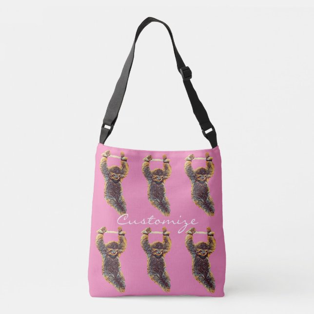 Sloth Hanging Out Thunder_Cove Crossbody Bag (Back)