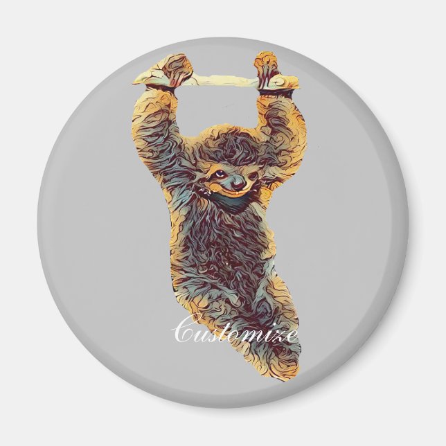 Sloth Hanging Out Thunder_Cove Magnet (Front)