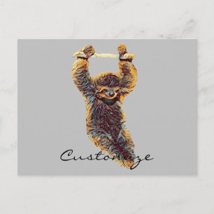 Sloth Hanging Out Thunder_Cove Postcard