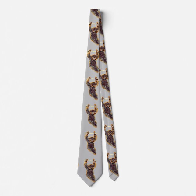 Sloth Hanging Out Thunder_Cove Tie (Front)