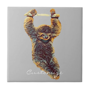 Sloth Hanging Out Thunder_Cove Tile