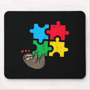 Sloth Hanging Puzzle Cute Autism Awareness Men Wom Mouse Mat