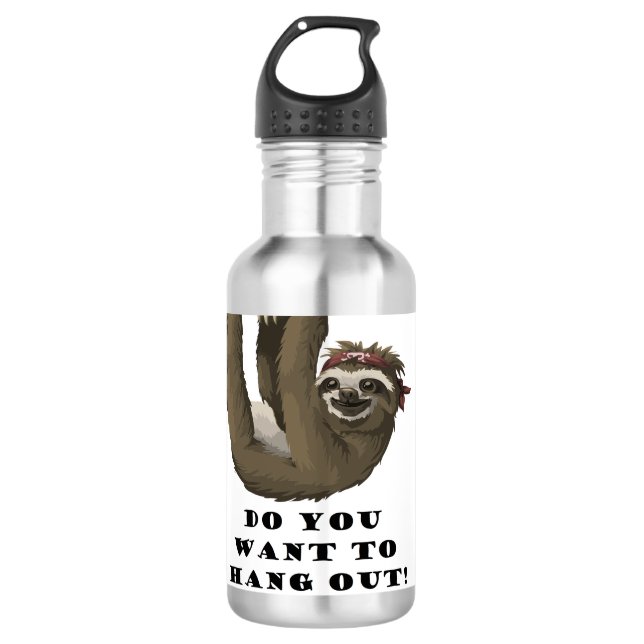 sloth hangout 710 ml water bottle (Front)