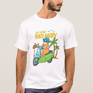 Sloth Happy Beach T-Shirt