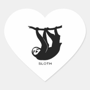 Sloth                 heart sticker