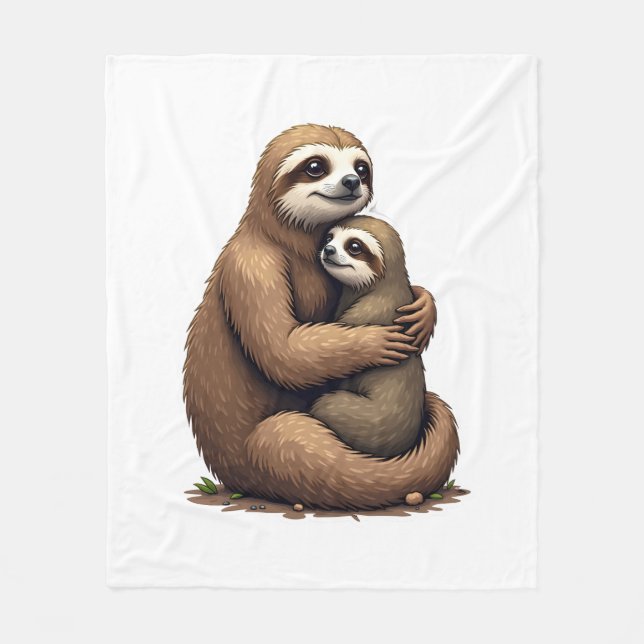 Sloth Heritage Print Engraving Shirt 3 Fleece Blanket (Front)
