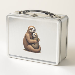 Sloth Heritage Print Engraving Shirt 3 Metal Lunch Box
