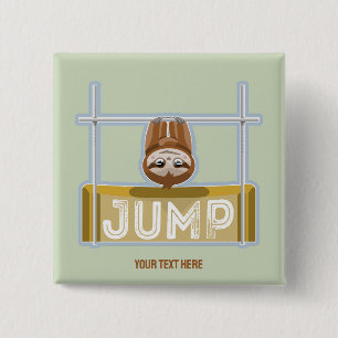 Sloth High Jump 15 Cm Square Badge