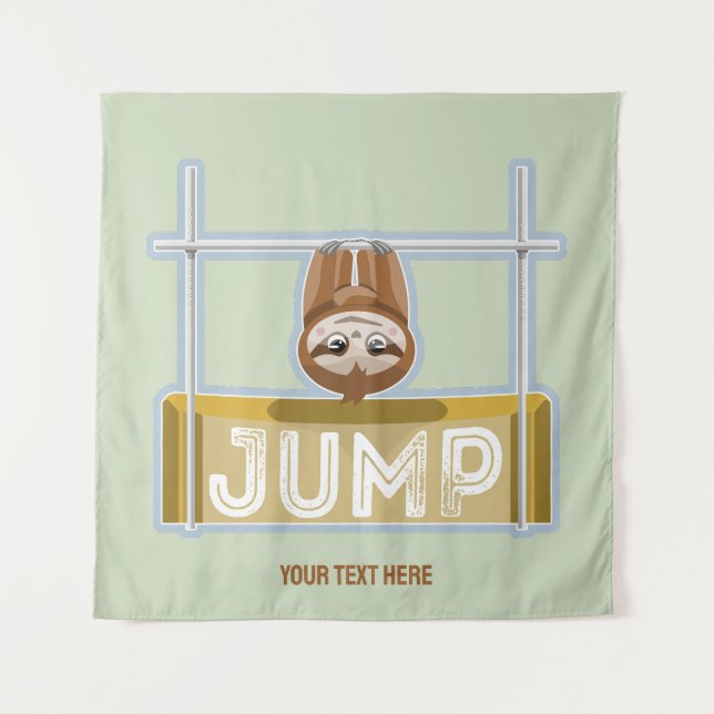 Sloth High Jump Tapestry (Front)
