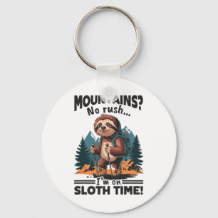 Sloth Hiking Mountains Mountains No Rush... I’m On Key Ring