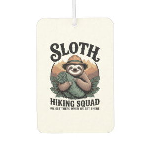 Sloth Hiking Squad Funny Camping Car Air Freshener