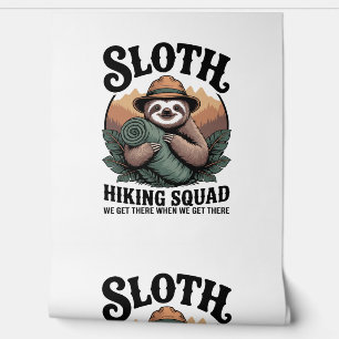 Sloth Hiking Squad Funny Camping Wallpaper