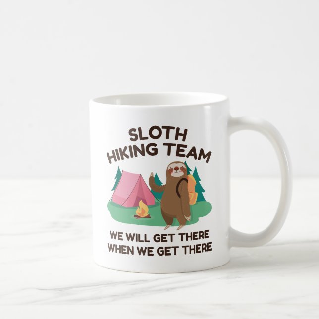 Sloth Hiking Team Coffee Mug (Right)