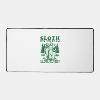 Sloth Hiking Team Funny Hiker Mountain Hiking Club Desk Mat