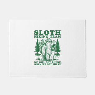 Sloth Hiking Team Funny Hiker Mountain Hiking Club Doormat