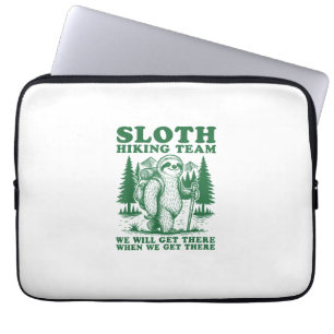 Sloth Hiking Team Funny Hiker Mountain Hiking Club Laptop Sleeve