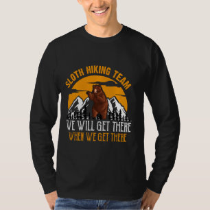 Sloth Hiking Team Mountain Camping Outdoor Travel T-Shirt
