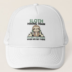 Sloth Hiking Team Mountaineer Sloths Hiking Trucker Hat