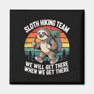 Sloth Hiking Team Mountaineers Camping Hiking Magnet