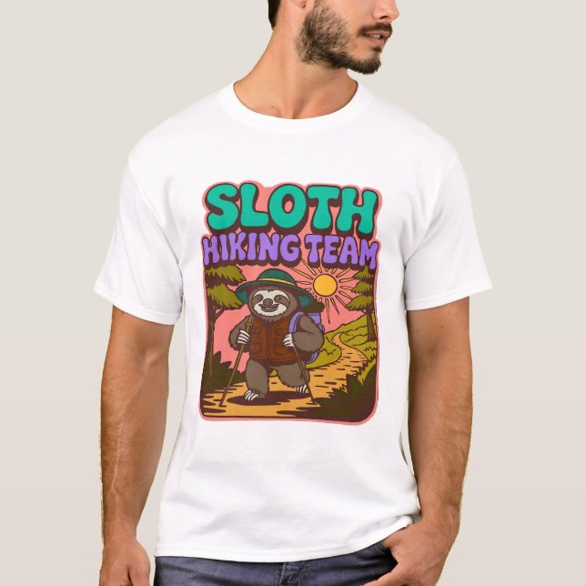 Sloth Hiking Team Oversized T-Shirt (Front)