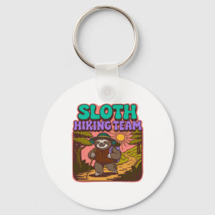 Sloth Hiking Team Oversized T-Shirt Key Ring