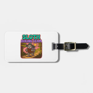 Sloth Hiking Team Oversized T-Shirt Luggage Tag