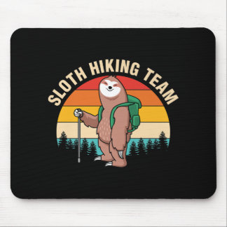 Sloth Hiking Team Sloth Adventure Hiking Mouse Mat