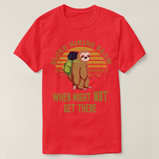 Sloth Hiking Team T-Shirt (Design Front)