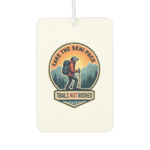 Sloth Hiking Vintage Shirt Funny Slow Trail Design Car Air Freshener