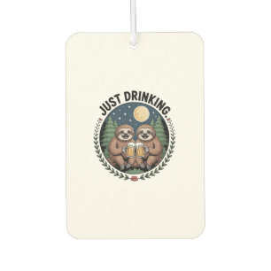 Sloth Hiking with Drinking Team Car Air Freshener