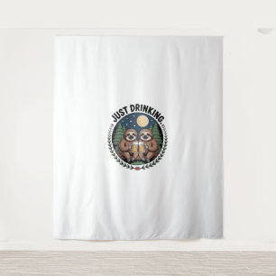 Sloth Hiking with Drinking Team Tapestry