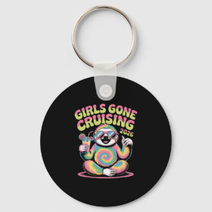 Sloth Hippie Girls Gone Cruising 2026 Cruise Vacat Key Ring