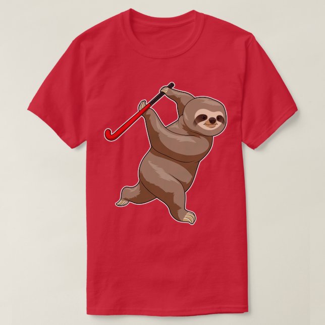 Sloth Hockey Hockey bat T-Shirt (Design Front)