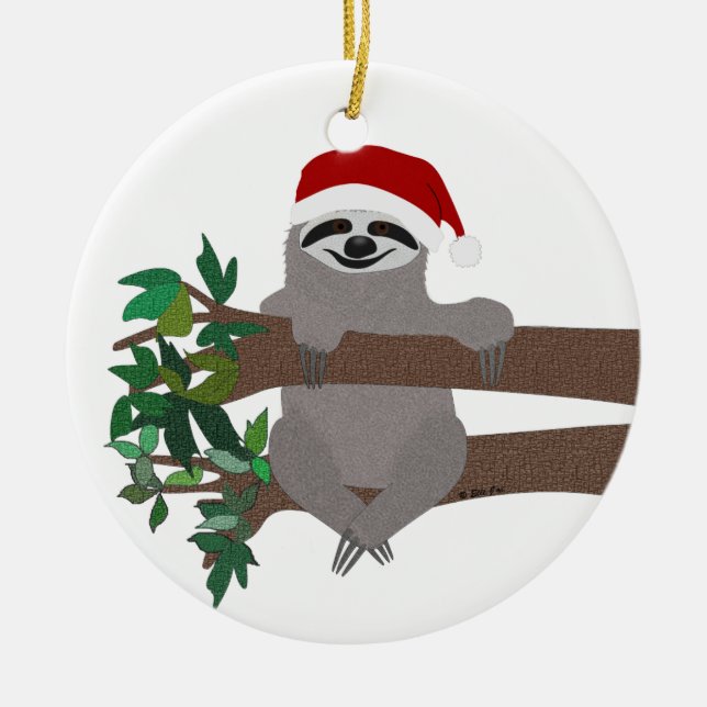 Sloth Holiday Ornament (Front)