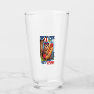Sloth Hot Dog 4th of July BBQ Glass