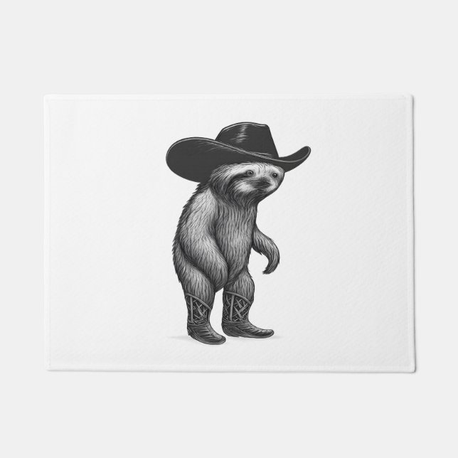 Sloth Howdy Sloth Doormat (Front)