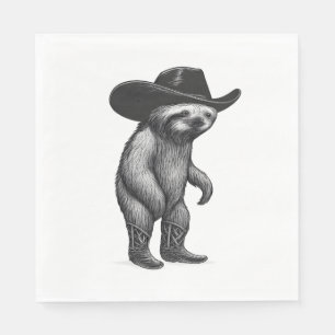 Sloth Howdy Sloth Napkin