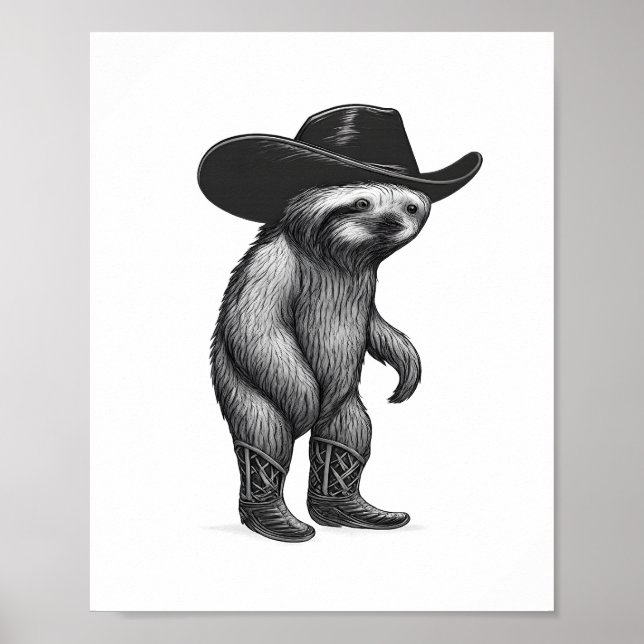 Sloth Howdy Sloth Poster (Front)