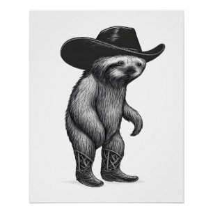 Sloth Howdy Sloth Poster