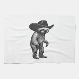 Sloth Howdy Sloth Tea Towel